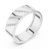Mens Ring SBMR(35)@7 - White Gold - Image