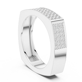 Mens Ring SBMR(36)@7 - White Gold - Image