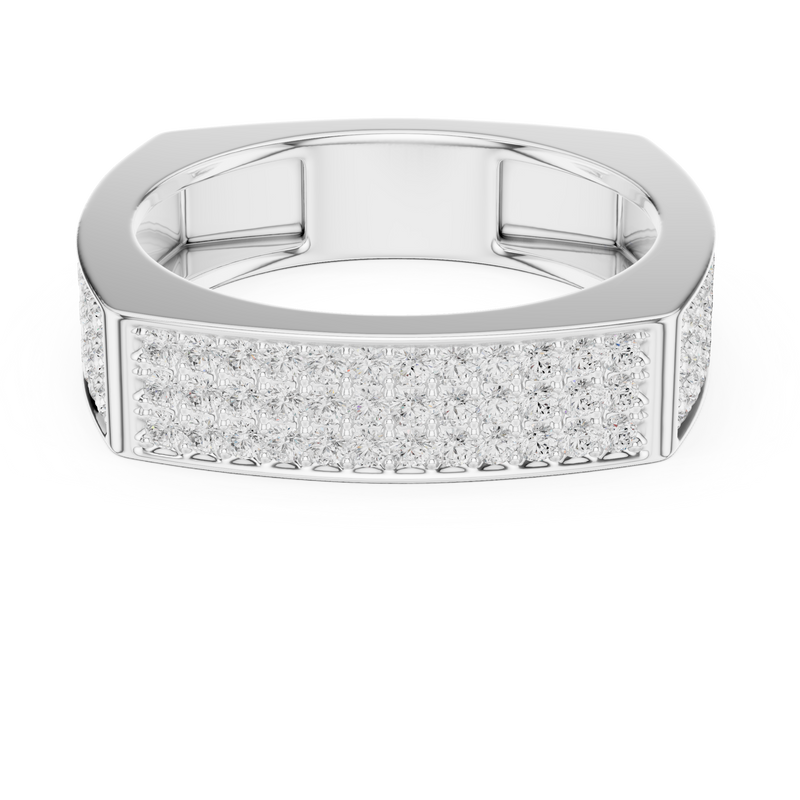 Mens Ring SBMR(36)@7 - White Gold - Image
