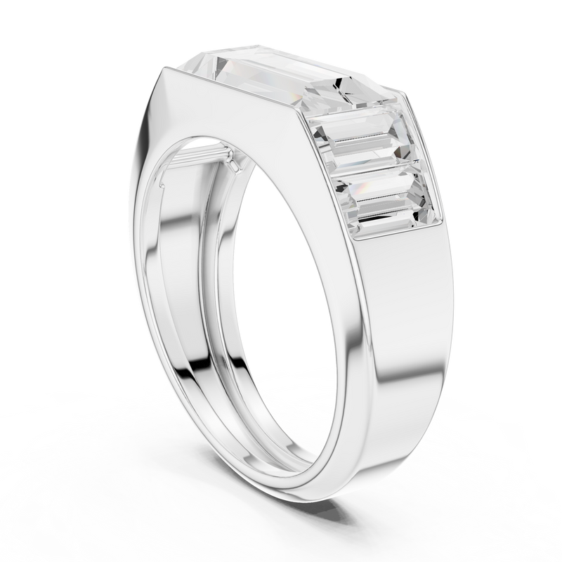 Mens Ring SBMR(37)@7 - White Gold - Image
