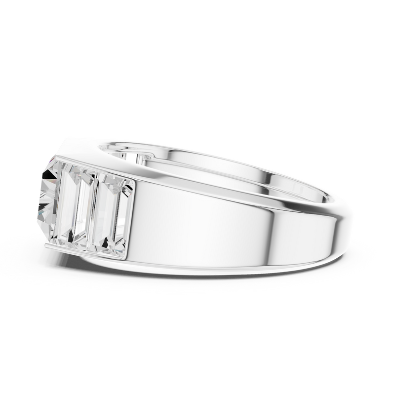 Mens Ring SBMR(37)@7 - White Gold - Image