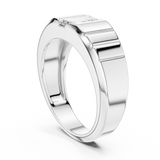 Mens Ring SBMR(39)@7 - White Gold - Image