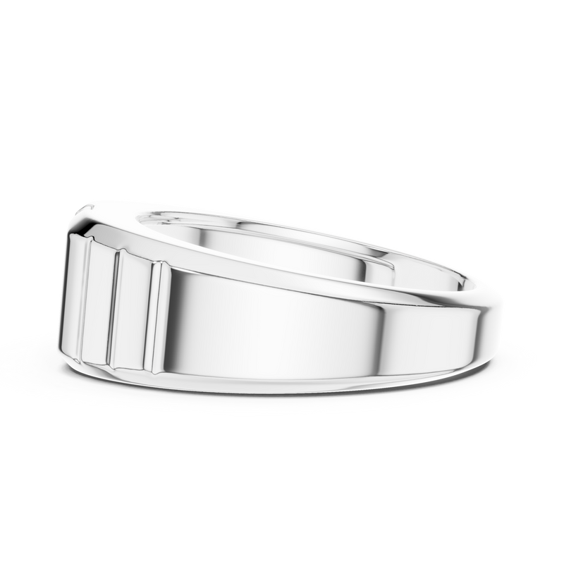 Mens Ring SBMR(39)@7 - White Gold - Image