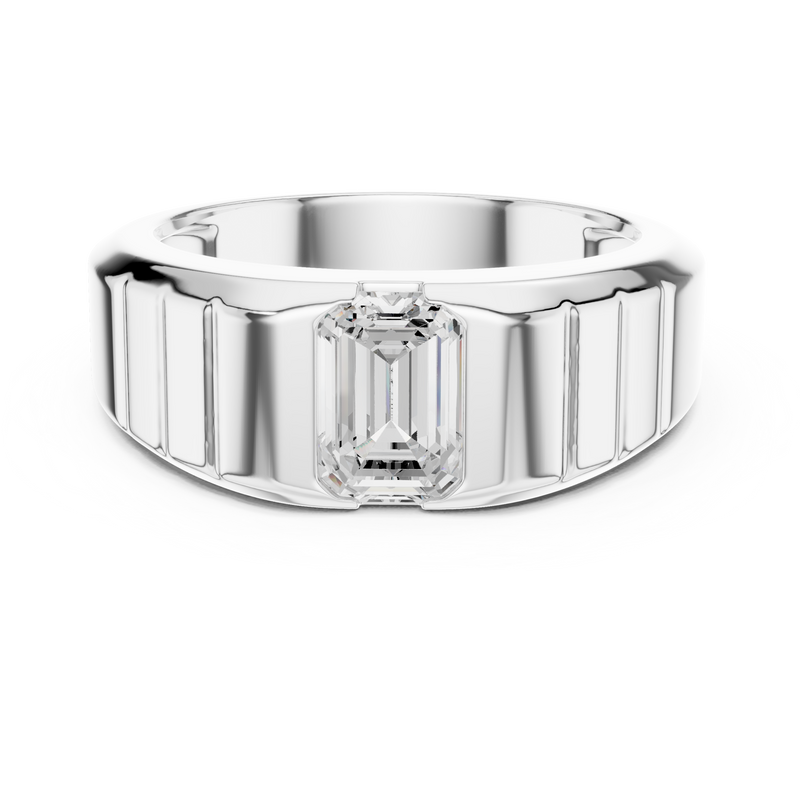 Mens Ring SBMR(39)@7 - White Gold - Image
