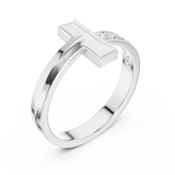 Mens Ring SBMR(3)@7 - White Gold - Image