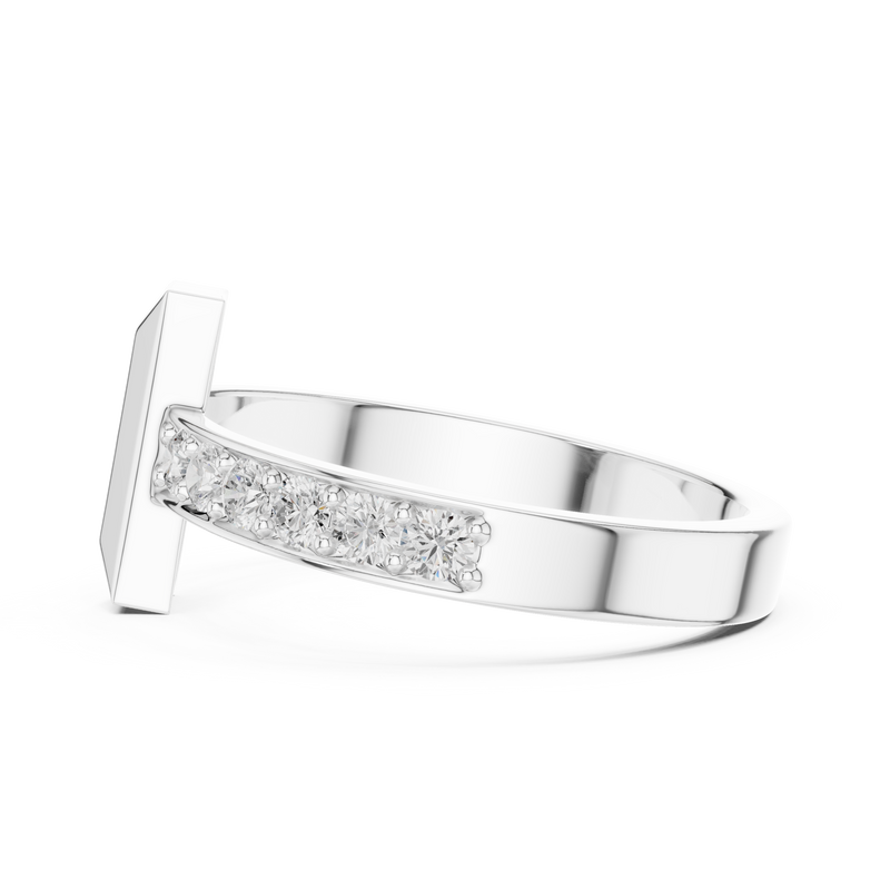 Mens Ring SBMR(3)@7 - White Gold - Image