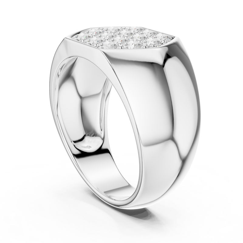 Mens Ring SBMR(40)@7 - White Gold - Image
