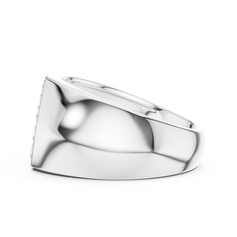 Mens Ring SBMR(40)@7 - White Gold - Image