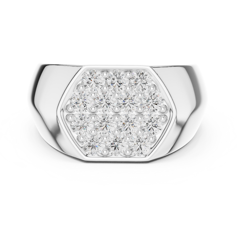 Mens Ring SBMR(40)@7 - White Gold - Image