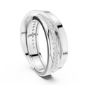 Mens Ring SBMR(41) - White Gold - Image