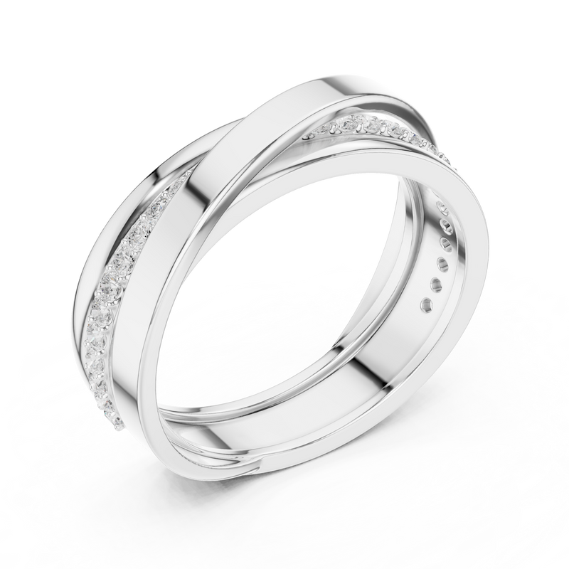 Mens Ring SBMR(41) - White Gold - Image