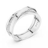 Mens Ring SBMR(41)@7 - White Gold - Image