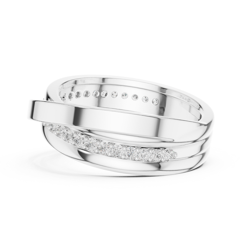 Mens Ring SBMR(41)@7 - White Gold - Image