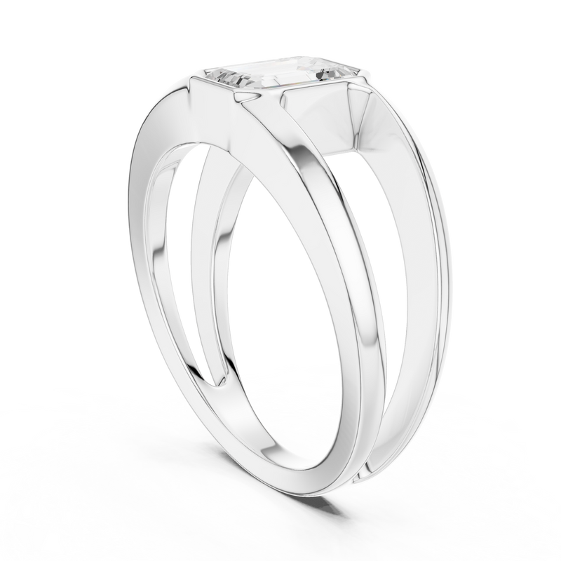Mens Ring SBMR(42)@7 - White Gold - Image