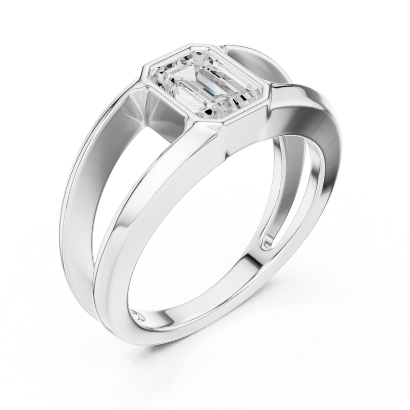 Mens Ring SBMR(42)@7 - White Gold - Image