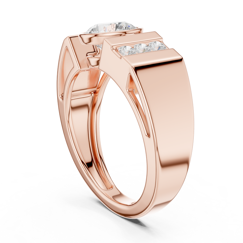 Mens Ring SBMR(43)@7 - Rose Gold - Image