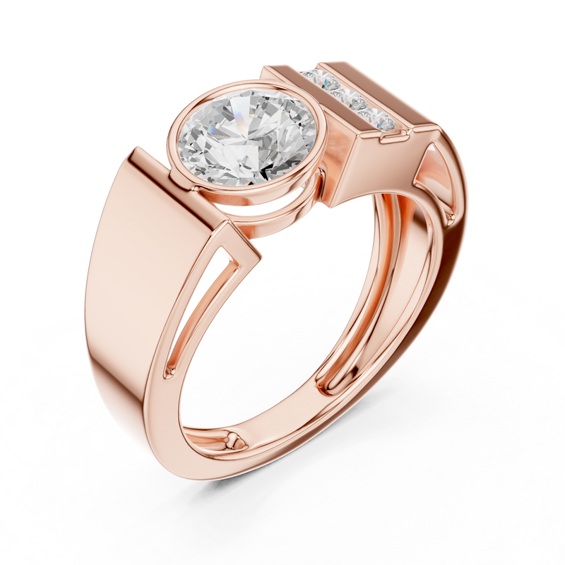 Mens Ring SBMR(43)@7 - Rose Gold - Image