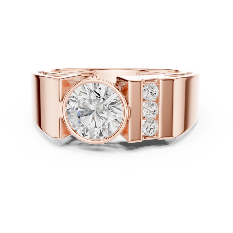 Mens Ring SBMR(43)@7 - Rose Gold - Image
