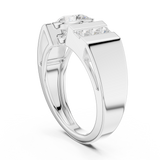 Mens Ring SBMR(43)@7 - White Gold - Image