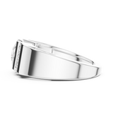 Mens Ring SBMR(43)@7 - White Gold - Image