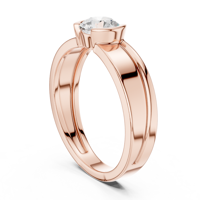 Mens Ring SBMR(44)@7 - Rose Gold - Image