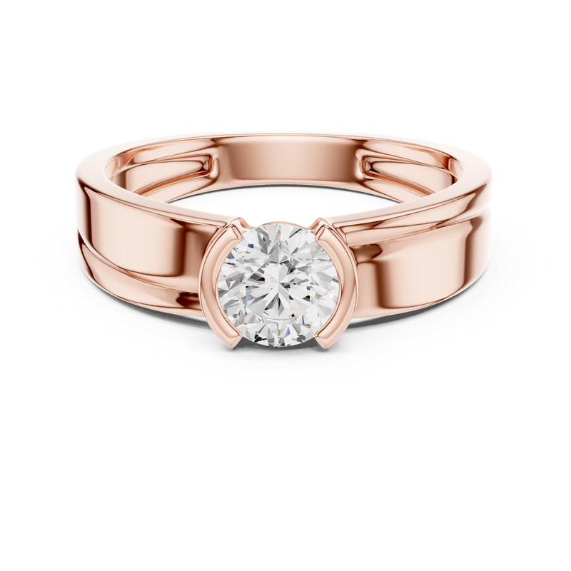 Mens Ring SBMR(44)@7 - Rose Gold - Image