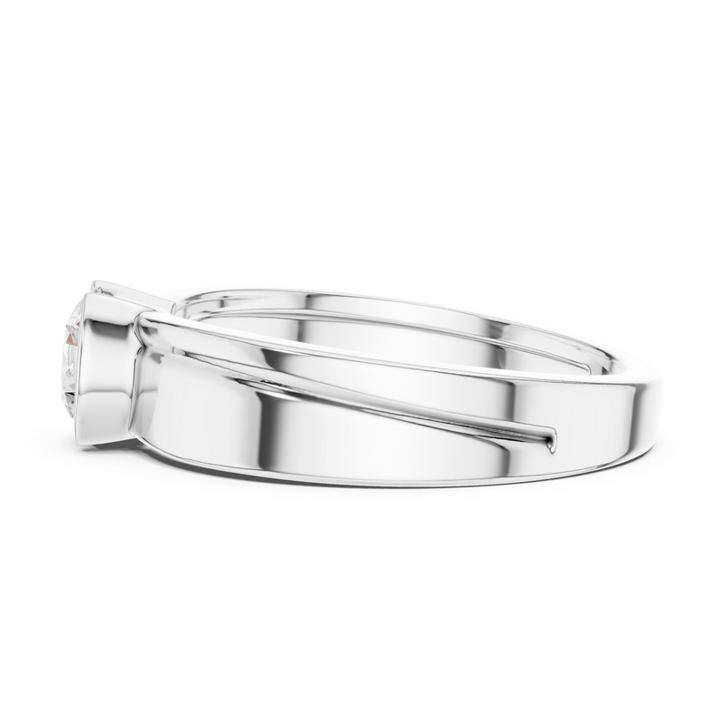 Mens Ring SBMR(44)@7 - White Gold - Image