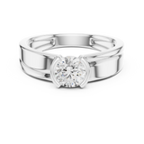 Mens Ring SBMR(44)@7 - White Gold - Image