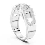 Mens Ring SBMR(45)@7 - White Gold - Image