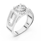 Mens Ring SBMR(45) - White Gold - Image