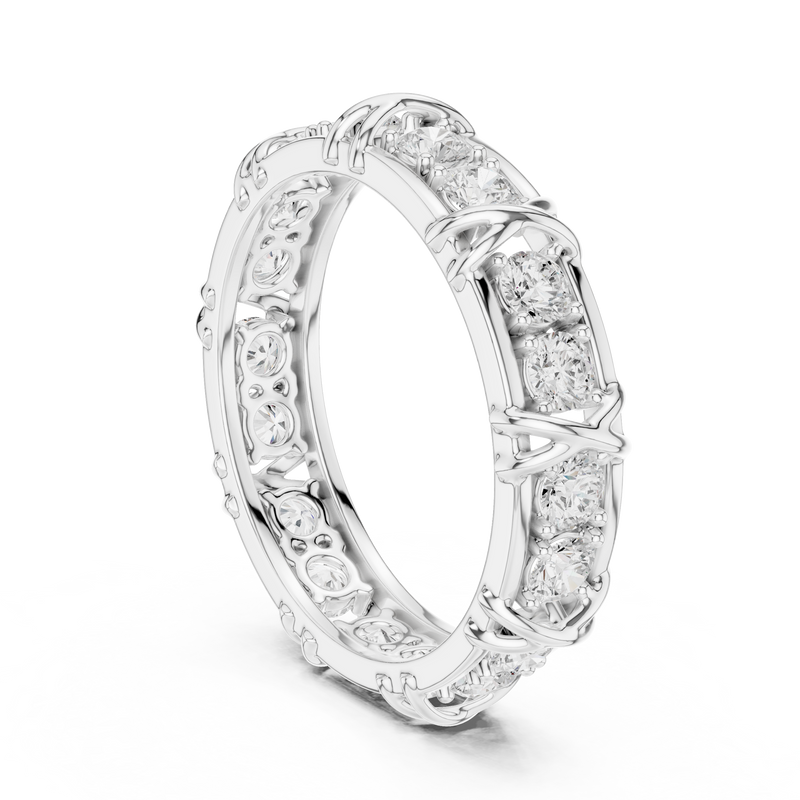 Mens Ring SBMR(46)@7 - White Gold - Image