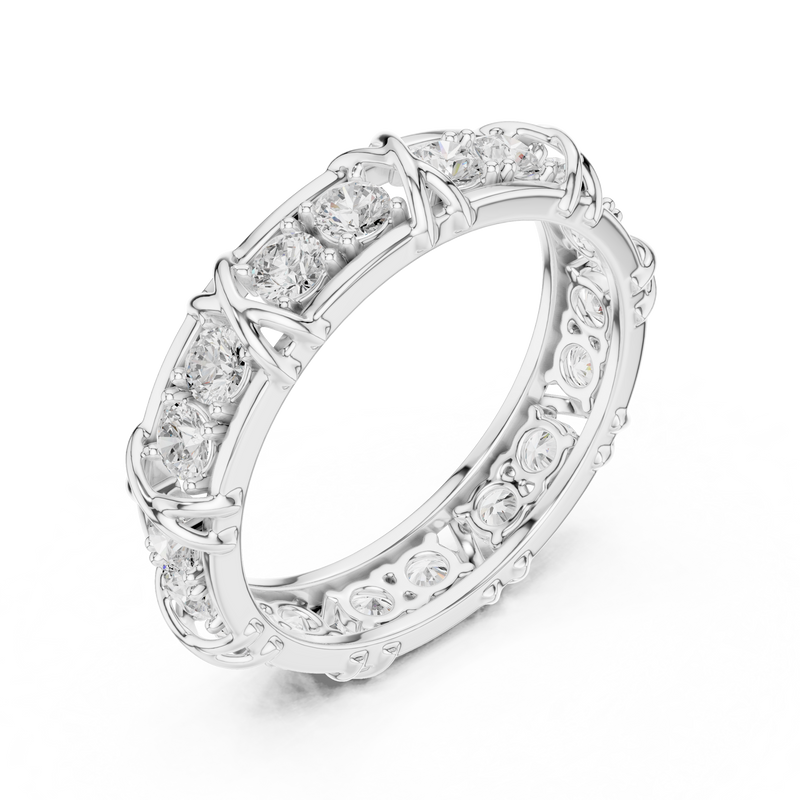 Mens Ring SBMR(46)@7 - White Gold - Image