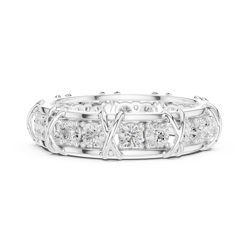 Mens Ring SBMR(46)@7 - White Gold - Image