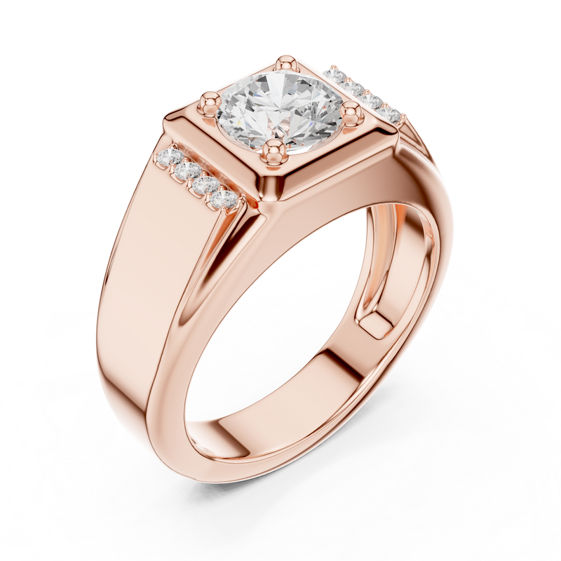Mens Ring SBMR(47)@7 - Rose Gold - Image