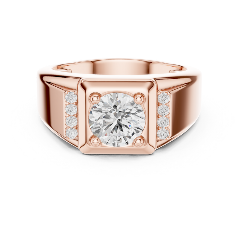 Mens Ring SBMR(47)@7 - Rose Gold - Image