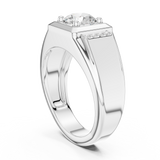 Mens Ring SBMR(47)@7 - White Gold - Image