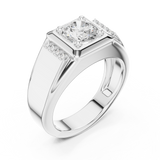 Mens Ring SBMR(47)@7 - White Gold - Image