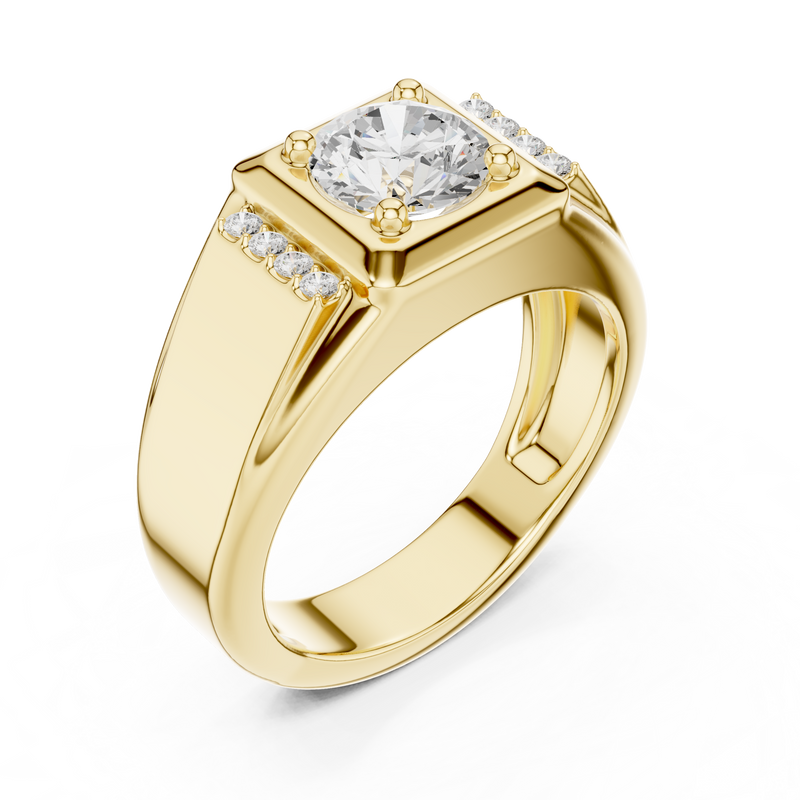 Mens Ring SBMR(47)@7 - Yellow Gold - Image
