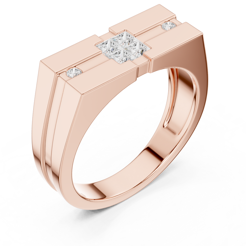 Mens Ring SBMR(48)@7 - Rose Gold - Image