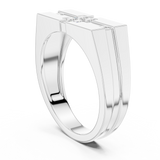 Mens Ring SBMR(48)@7 - White Gold - Image
