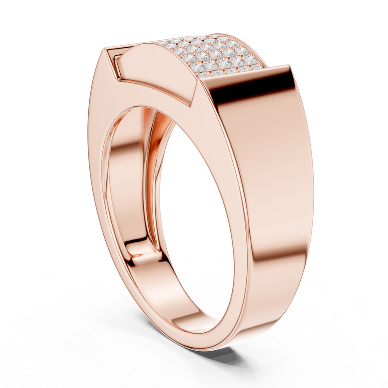 Mens Ring SBMR(49)@7 - Rose Gold - Image