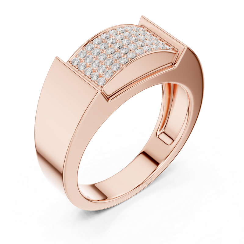 Mens Ring SBMR(49)@7 - Rose Gold - Image