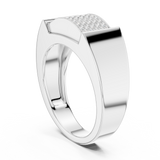 Mens Ring SBMR(49)@7 - White Gold - Image
