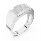 Mens Ring SBMR(49)@7 - White Gold - Image