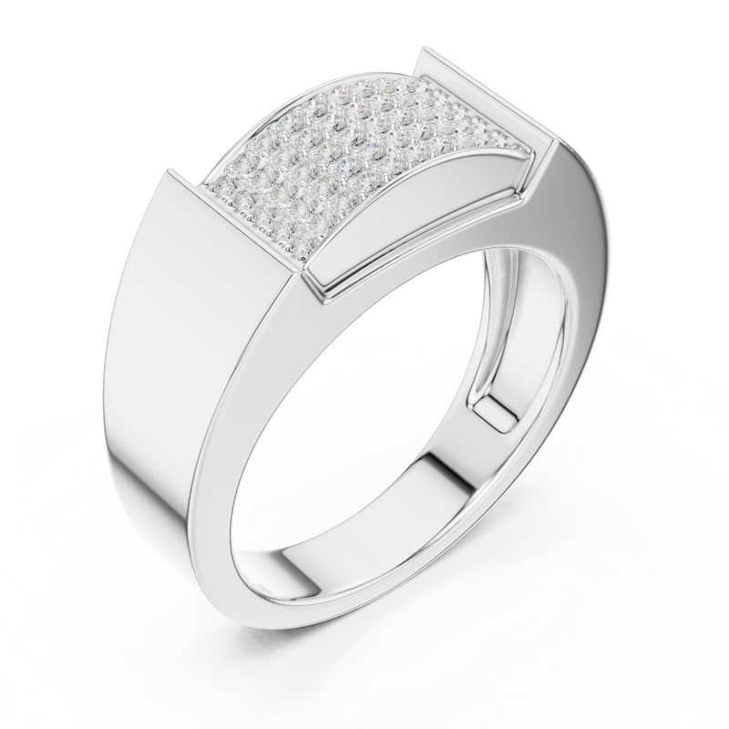 Mens Ring SBMR(49) - White Gold - Image