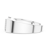 Mens Ring SBMR(49)@7 - White Gold - Image