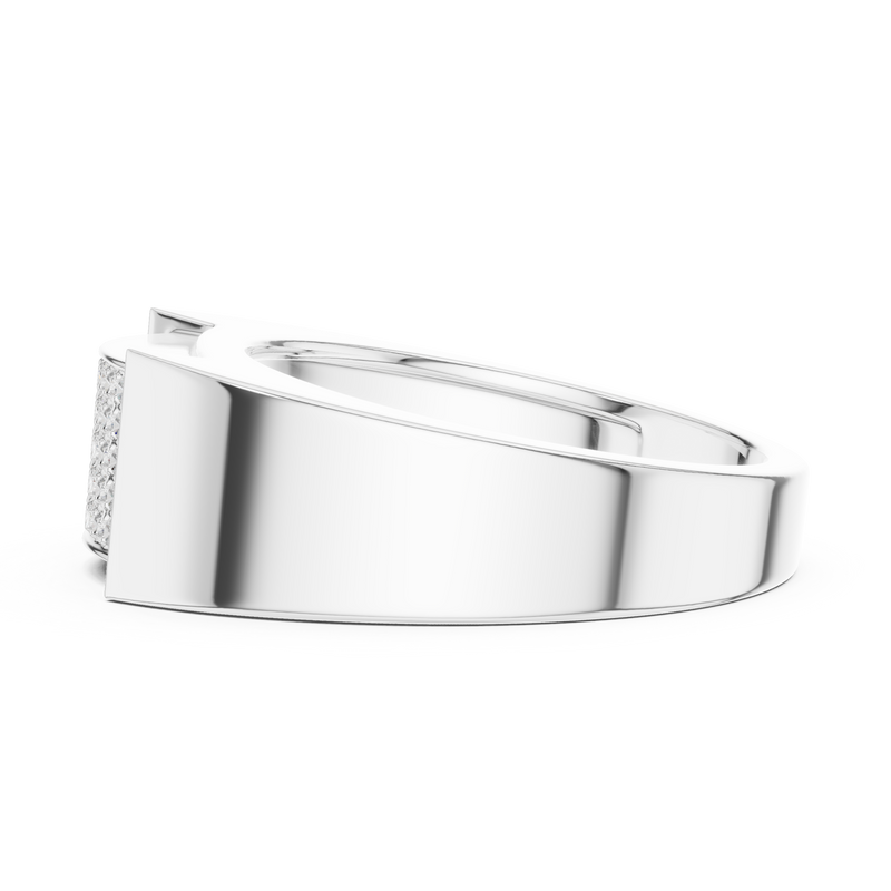 Mens Ring SBMR(49)@7 - White Gold - Image