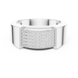 Mens Ring SBMR(49)@7 - White Gold - Image
