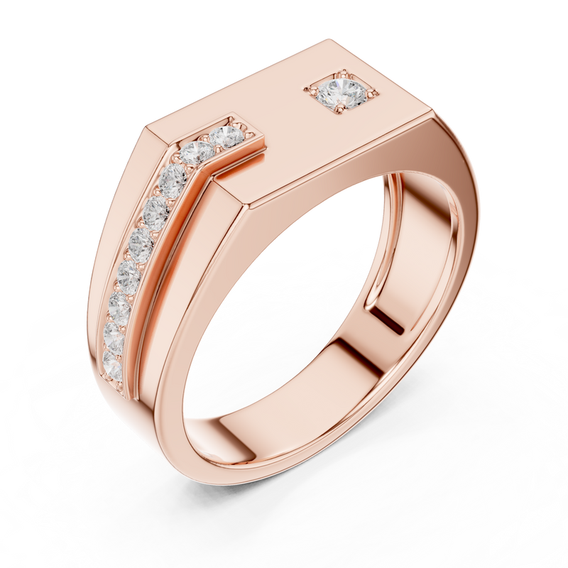 Mens Ring SBMR(4)@7 - Rose Gold - Image
