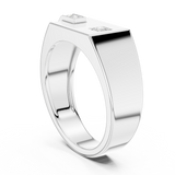 Mens Ring SBMR(4)@7 - White Gold - Image